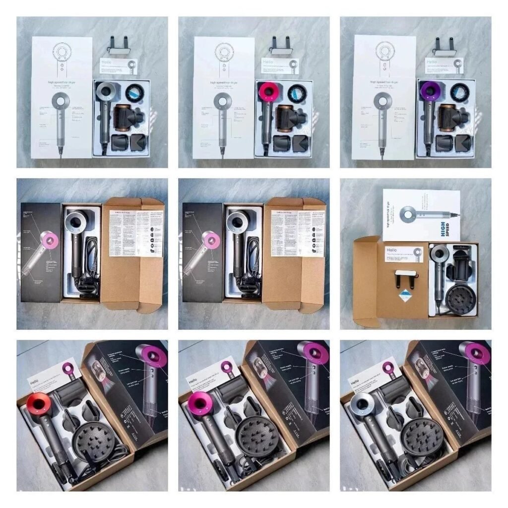 Hair Dryer with Multiple Color and Voltage Options